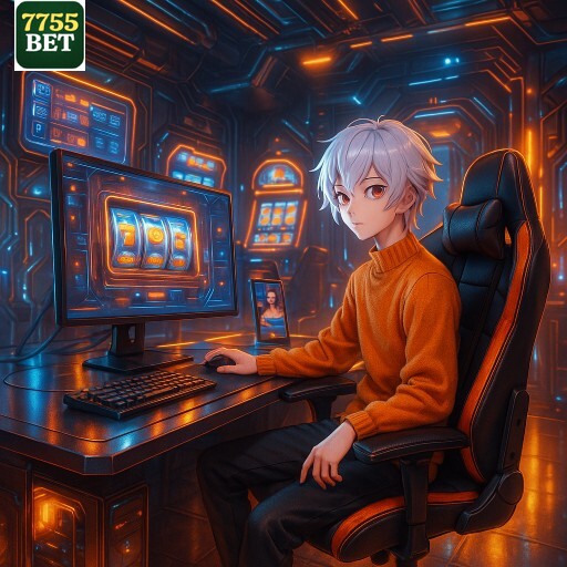 Imagem promocional da 7755 Bet divulgando a plataforma e suas promoções